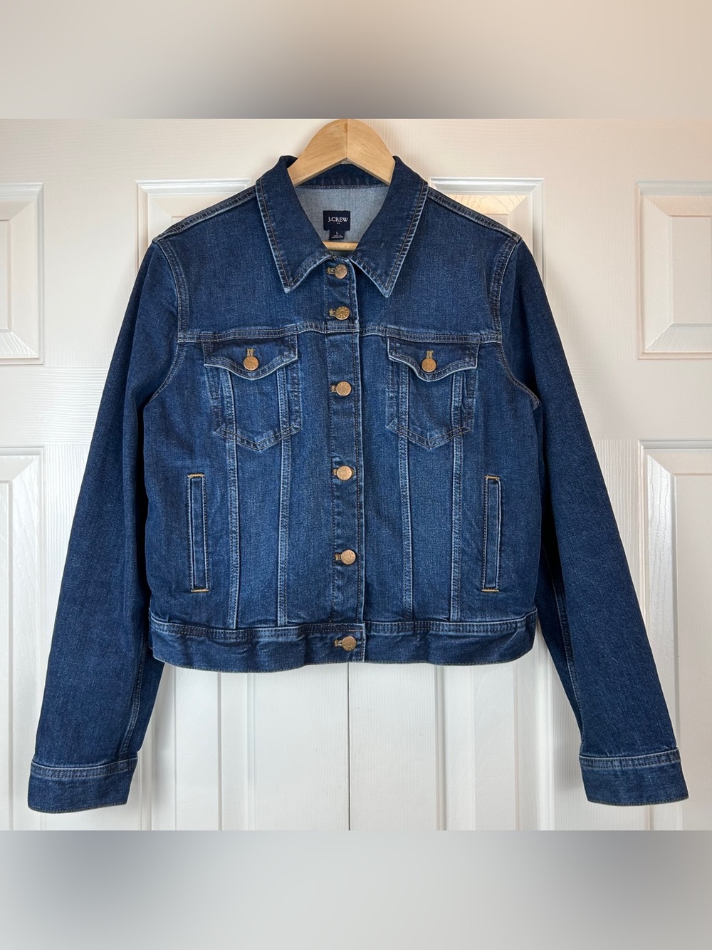 J. Crew Blue Denim Button Down Jacket